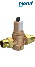 réducteur de pression 1/2" pouce mâle DM02 bronze FKM 1.0 - 8.0 bar
