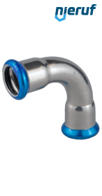 raccord coudé à sertir 90° F x F DN65 - 76,1 mm acier inoxydable