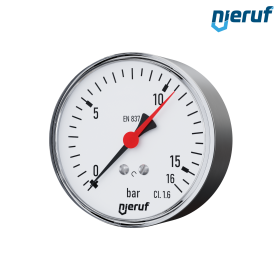 manometro G 1/2" assiale 63 mm acciaio MM04 0 - 16,0 bar senza fluido di riempimento, asciutto