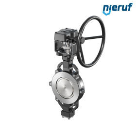 vanne papillon double excentration AK11 DN 150 PN10-40 ANSI150-300 engrenage