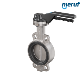 vanne papillon en acier inoxydable DN 100 PN16 AK08 EPDM levier manuel