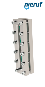 hublot d'observation pour réservoir  L=170mm  BS03 acier inoxydable 1.4571 verre borosilicate, reflex 16bar