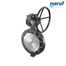 vanne papillon double excentration AK12 DN 250 PN16 engrenage