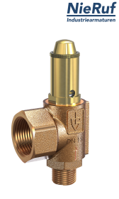 soupape de sûreté 1" mâle  x 1 1/2" femelle SV03 fluides liquides neutres, bronze EPDM