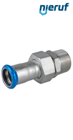 raccord droit à visser à sertir F DN20 - 22,0 mm mâle 1/2" pouce acier inoxydable