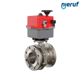 robinet à boisseau sphérique à brides électrique DN100 - 4" pouce EK05 acier inoxydable 240V