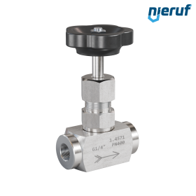vanne à pointeau haute pression 1/4" pouce NV01 acier inoxydable 1.4571 vanne à pointeau haute pression 1/4" pouce NV01 acier inoxydable 1.4571