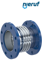 Compensateur axial DN125 modèle KP05 bride fixe et soufflet en acier inoxydable