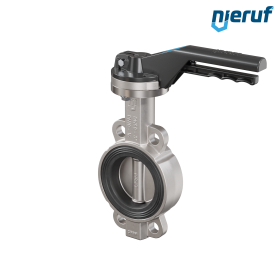 vanne papillon en acier inoxydable DN 80 PN16 AK08 EPDM levier manuel