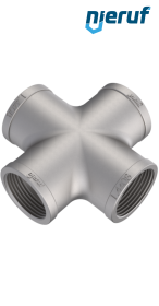 raccord en croix 1" pouce acier inoxydable 316 raccord d'angle de 90° femelle