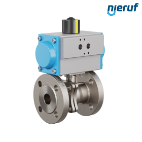 valvola a sfera flangiata DN25 PK05 azionamento rotativo pneumatico a semplice effetto valvola a sfera flangiata DN25 PK05 azionamento rotativo pneumatico a semplice effetto