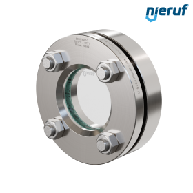 hublot d'observation pour réservoir  DN50 - 2" pouce  BS02 acier inoxydable 1.4571 verre borosilicate 16bar