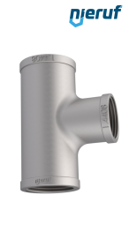 raccord en T réduit 1 1/2" x 1 1/4" pouce acier inoxydable 316 raccord d'angle de 90° femelle
