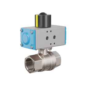 robinet à boisseau sphérique automatique avec manchon DN25 - 1" pouce actionneur rotatif pneumatique à double effet PK01