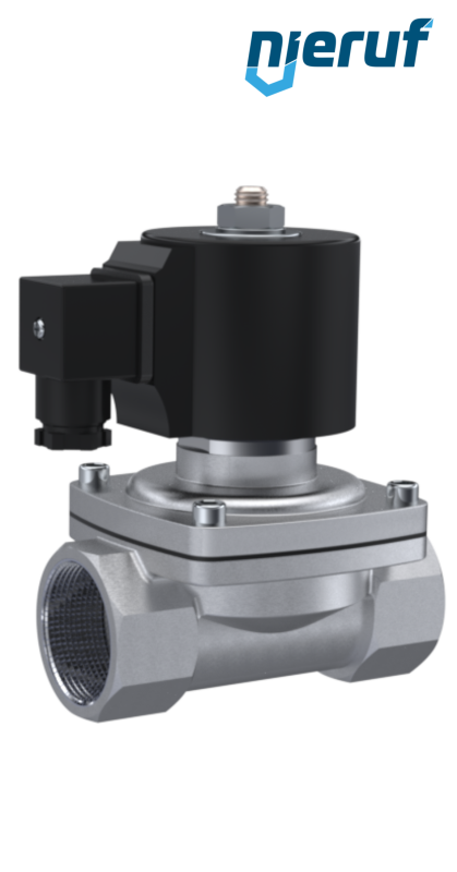 électrovanne G 1 1/2" pouce acier inoxydable EV06 FKM 24V DC