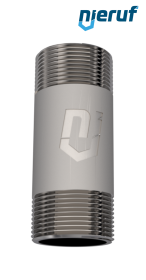 mamelon de tuyau 1/4" pouce acier inoxydable 1.4571 longueur de 80 mm mâle