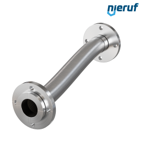 Tuyaux flexible ondulé en acier inoxydable ES01 DN65 - 2 1/2" pouce avec double tressage et brides tournantes Longueur 500 mm