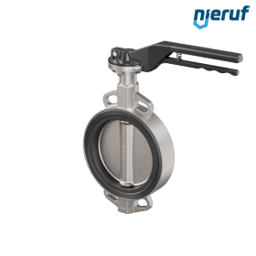 vanne papillon en acier inoxydable DN 200 PN16 AK08 EPDM levier manuel