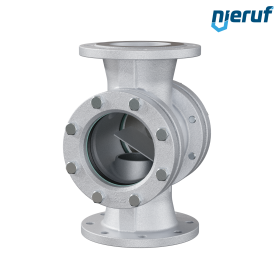 contrôleur de circulation à bride DN200 fonte grise GG25 verre borosilicate version avec clapet