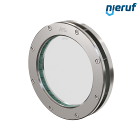 hublot d'observation pour réservoir  DN150 - 6" pouce BS04 acier inoxydable 1.4571 verre borosilicate 0,0 bar