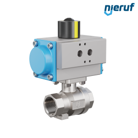 valvola a sfera pneumatica DN25 - 1" pollici azionamento rotativo a effetto semplice apertura a molla PK02