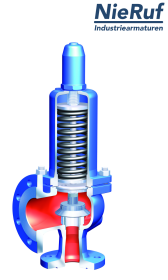 soupape de sûreté à brides DN20/DN20 SF0301, acier inoxydable 1.4408 métal, sans levier soupape de sûreté à brides DN20/DN20 SF0301, acier inoxydable 1.4408 métal, sans levier