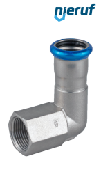 raccord coudé de transition 90° à sertir F DN32 - 35,0 mm femelle 1 1/4" pouce acier inoxydable