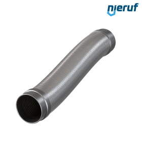 Tuyaux flexible ondulé en acier inoxydable ES01 DN100 - 114.3 mm avec double tressage et embout à souder Longueur 500 mm