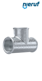 Raccord en fonte malléable raccord en T n° 130, DN50 - 2" pouce galvanisé