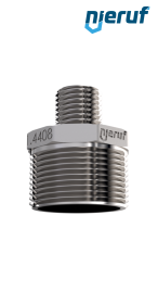 mamelon réducteur 1" x 1/2" pouce acier inoxydable 316 mâle