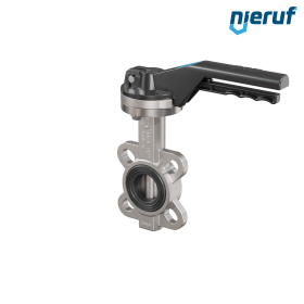 vanne papillon en acier inoxydable DN40 PN16 AK08 EPDM levier manuel