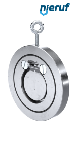 clapet anti-retour entre brides type wafer DN50 ZR02 acier inoxydable 1.4408 FKM (Viton)
