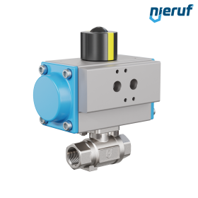 robinet à boisseau sphérique pneumatique DN15 - 1/2" pouce actionneur rotatif à simple effet PK02