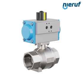 valvola a sfera pneumatica DN50 - 2" pollici azionamento rotativo a doppio effetto PK02