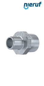 Raccord en fonte malléable mamelon double réduit n° 245, 3/4" x 1/2" pouce galvanisé