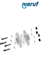 kit de raccordement bride/bride DN15 - 1/2" pouce pour bride PN10/16/25/40 acier inoxydable