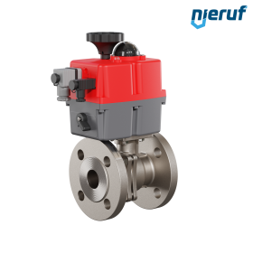 robinet à boisseau sphérique à brides électrique DN32 - 1 1/4" pouce EK05 acier inoxydable 240V