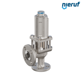 soupape de sûreté à brides ASME fluides gazeux étanche au gaz avec manchon d'étanchéité ANSI 150 DN15 3/4" x 1" SF07 acier moulé, métal, sans dispositif de levage