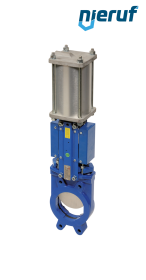 vanne à guillotine DN 125 SR01 EPDM actionneur pneumatique à double effet