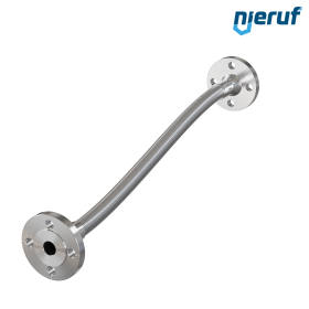 Tuyaux flexible ondulé en acier inoxydable ES01 DN20 - 3/4" pouce avec double tressage et brides fixe Longueur 500 mm