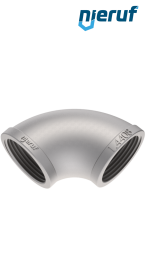 raccord coudé 1/2" pouce acier inoxydable 316 angle de 90° femelle