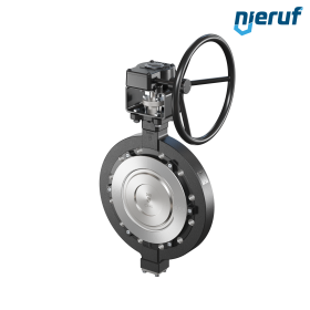 vanne papillon double excentration AK12 DN 200 PN16 engrenage