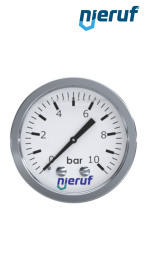 manomètre G 1/4" axial 50 mm 0 - 10,0 bar dans un bain de glycérine