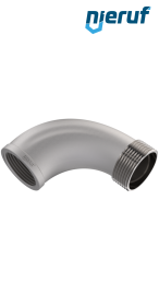 raccord coudé 3/4" pouce acier inoxydable 316 angle de 90° femelle x mâle