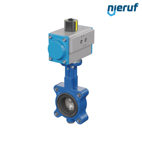 vanne papillon DN 50 AK02 NBR-70-noir DVGW gaz actionneur pneumatique à double effet