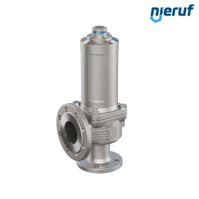 soupape de sûreté à brides DN50/DN80 SF04, acier inoxydable 1.4408 métal, sans dispositif de levage